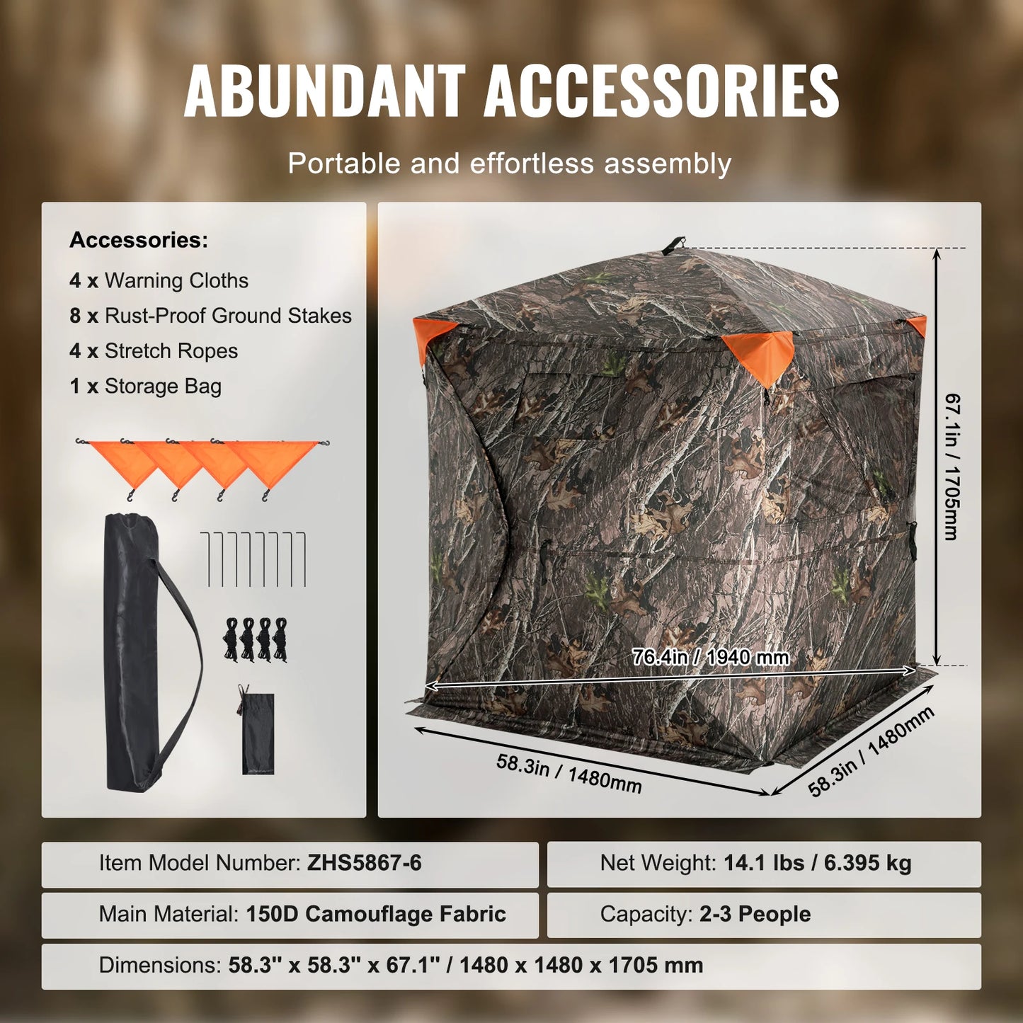 RUT 270° See Through Ground Blind